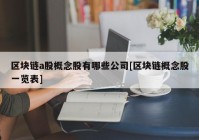 区块链a股概念股有哪些公司[区块链概念股一览表]